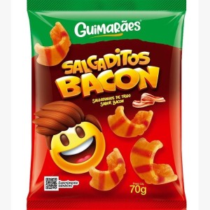 Salgadinho de Trigo Sabor Bacon 70G Salgaditos Bacon Crocante