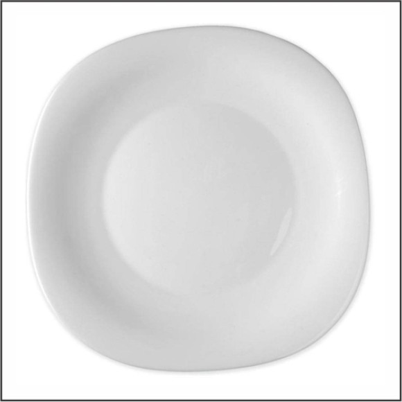 PRATO DE VIDRO  QUADRADO FUNDO BOREAL 22CM EI BRASIL