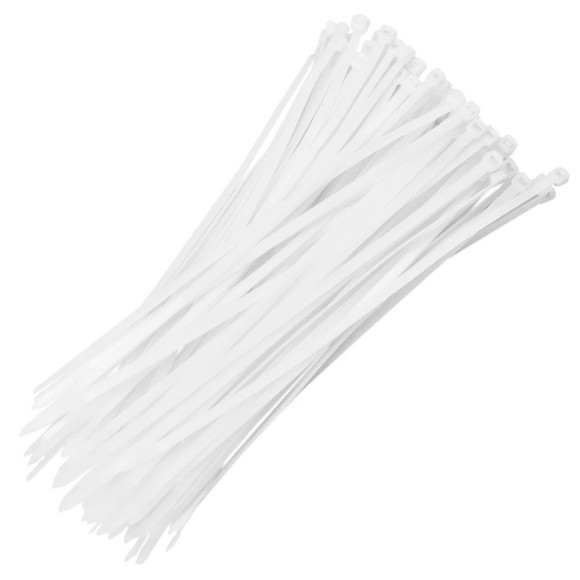 ABRAÇADEIRA NYLON BRANCA 3,6X200MM PCT C/100 PÇS