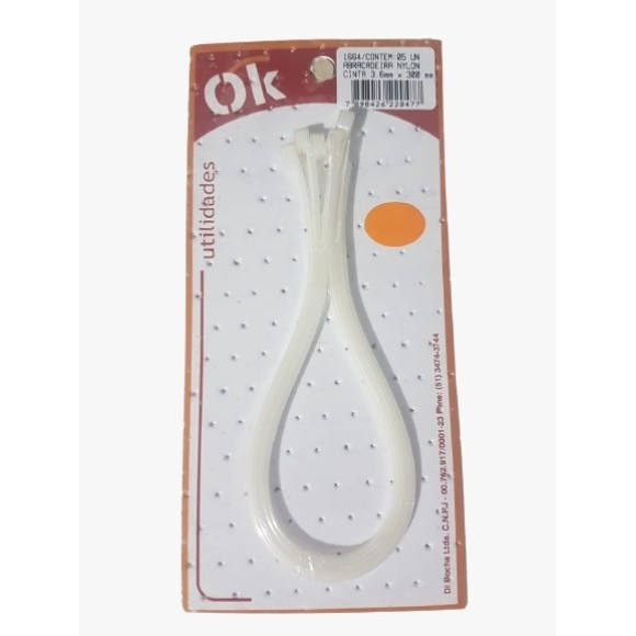 OK ABRACADEIRA NYLON 3.6X300MM C/5 UN.