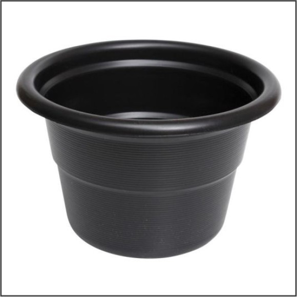 VASO RED. MEDIO PRETO  20X28CM  ROTAPLAST